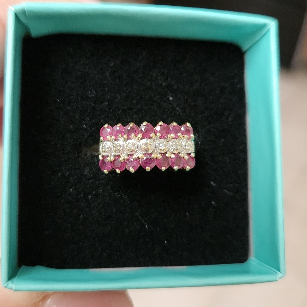 Vintage ruby cocktail ring